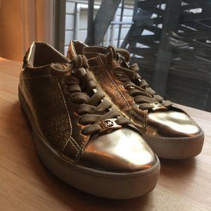 Michael Kors Gold Ruth Metallic Sneaker